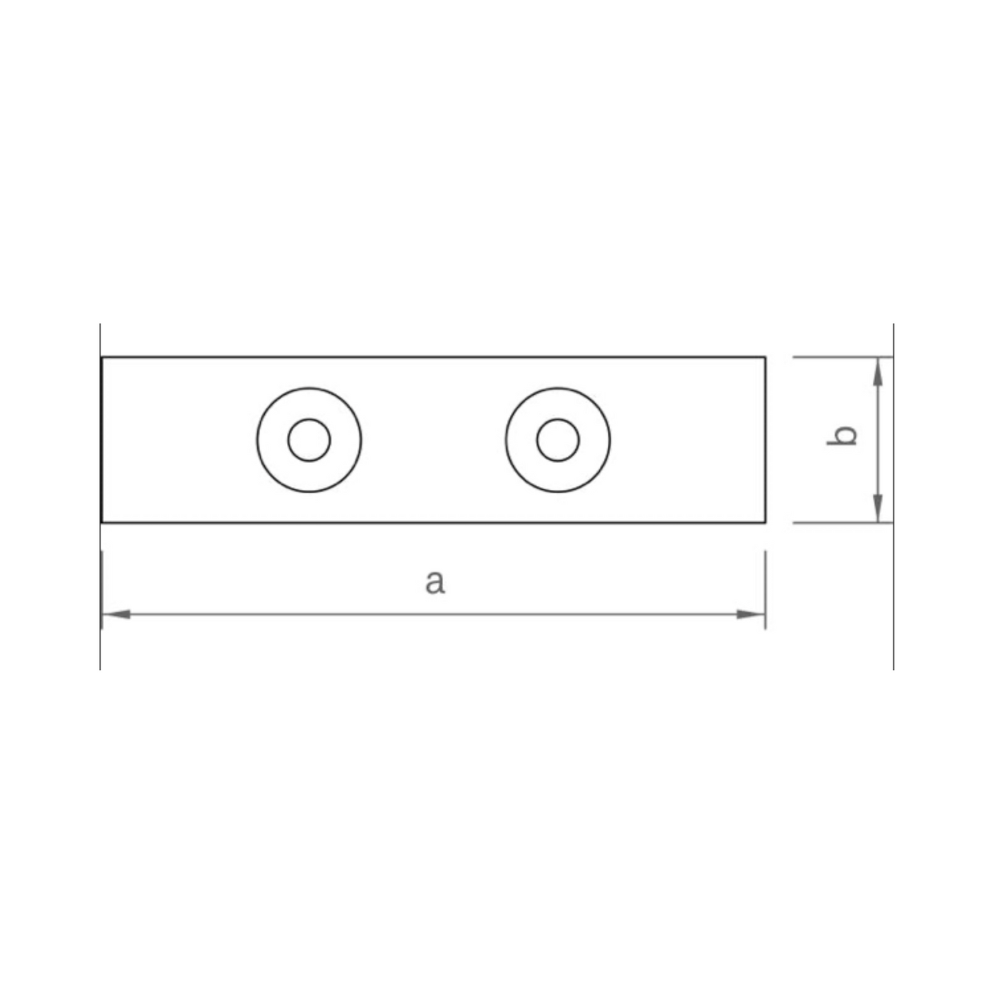 novotegra Fassadenbefestigung - Adapterblech-Set 80 x 20 x 8 mm Schwarz